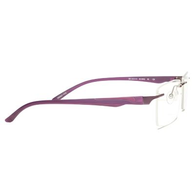 Nations Optics Contemporary Rimless Frames with Purple Accents