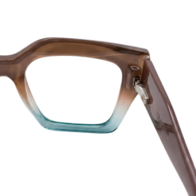 Nations Optics Retro Brown to Teal Gradient Chunky Square Frames