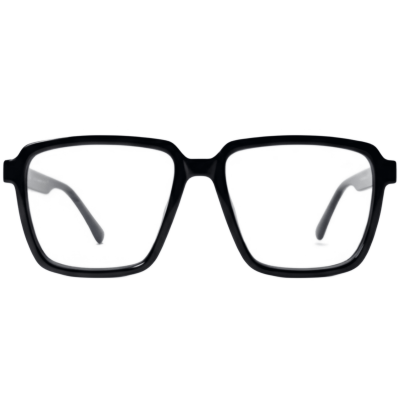 NationsOptics Black Geometric Square Eyewear Frames