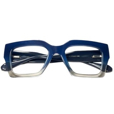 NationsOptics Bold Blue Gradient Statement Cat-Eye Acetate Eyewear
