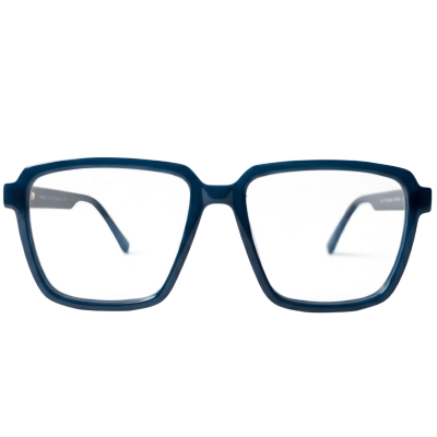 NationsOptics Cyan Blue Geometric Square Eyewear Frames