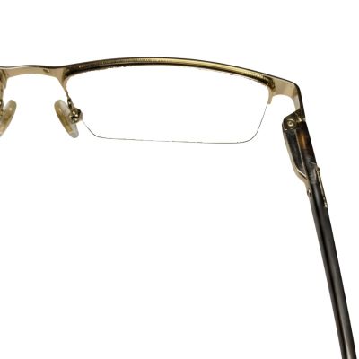 NationsOptics Gold Half-Rim Rectangular Eyeglasses for Professional Vision Care 