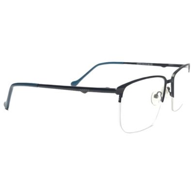 NationsOptics Midnight Azure Slim Semi-Rimless Rectangular Frames