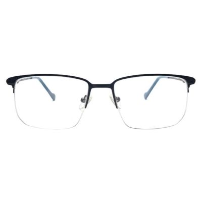 NationsOptics Midnight Azure Slim Semi-Rimless Rectangular Frames