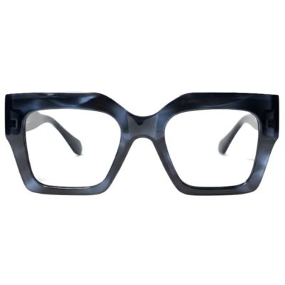 NationsOptics Midnight Blue Marbled Bold Cat-Eye Vision Frames