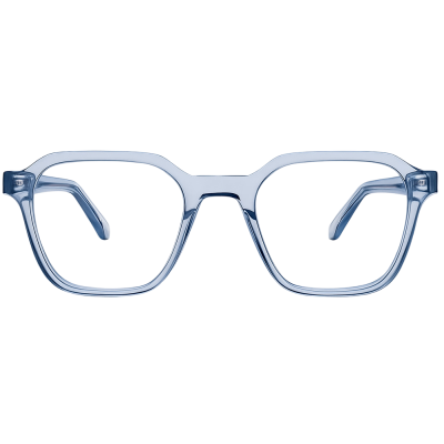 Transparent Wayfarer Eyeglasses – Light Blue