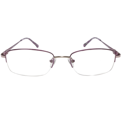 Women’s Titanium Half Rim Slight Rectangle Eyeglasses | nationsoptics