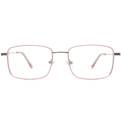 Pink Titanium Soft-Rectangle Eyeglasses – Unisex