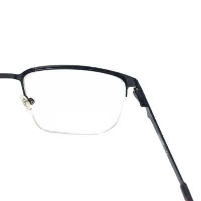 Nations Optics Modern Black Half-Rim Rectangular Eyeglass Frames