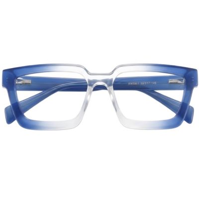 Rimless Rectangular Collection Urban Executive Minimalist Acetate Edition