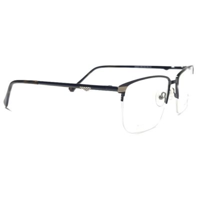 Nations Optics Modern Black Half-Rim Rectangular Eyeglass Frames