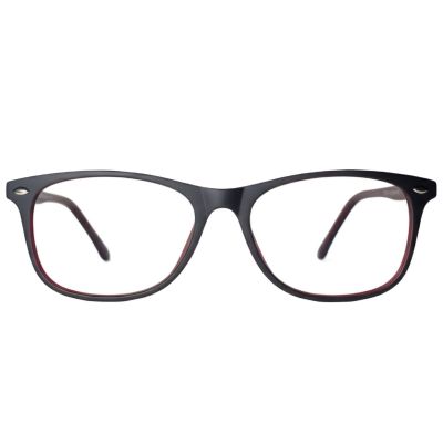 Red Soft Rectangular Full Rim Carbon Fiber Eyeglasses