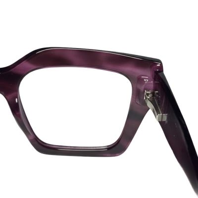 Regal Purple Marbled Chunky Cat-Eye Acetate Frames