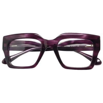 Regal Purple Marbled Chunky Cat-Eye Acetate Frames