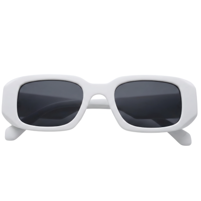 Retro Rectangle Fashion Sunglasses – White