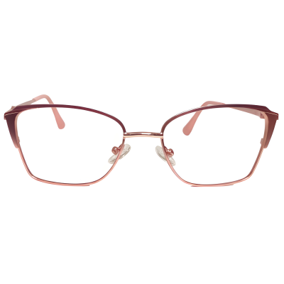 Rosalind Squared Cat-Eye Eyeglasses — Burgundy Rose