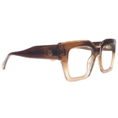 Sepia Amber Gradient Chunky Cat-Eye Designer Frames