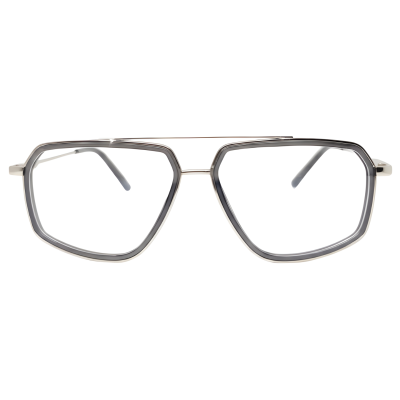 Sterling Aviator Eyeglasses — Grey Silver