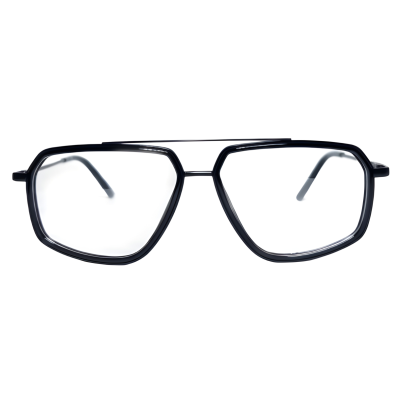 Sterling Aviator Eyeglasses — Charcoal Black