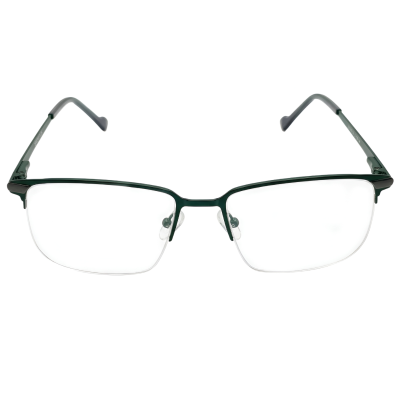 Titanium Rimless Modified Rectangular Eyeglasses - Nations Optics