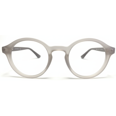 NationsOptics Classic Round Full-Rim Eyeglasses – Transparent Light Grey