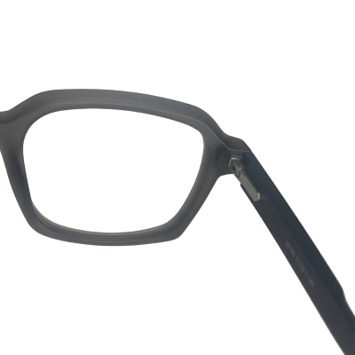 Urban-Bold Slate Grey Square Frames with Orange Accents
