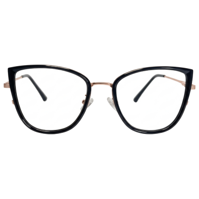 Geometric carbon fiber titanium full rim eyeglasses frame