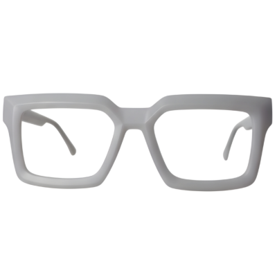 White Square Acetate Eyewear Frame for All Genders – Elegant Design