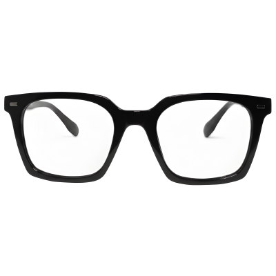 Whitmore Square Eyeglasses — Glossy Black