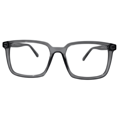 Vintage navigator double-bridge eyeglasses with transparent grey square frame - Nations Optics