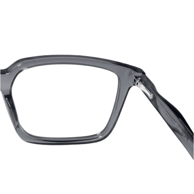 Vintage navigator double-bridge eyeglasses with transparent grey square frame - Nations Optics