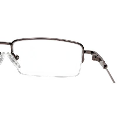 Terra Crest Semi Rimless Rectangular Brown Tortoiseshell Eyeglass Frame