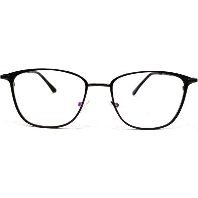 FlexLite Oval Titanium Full‑Rim Spectacles – Brown Front / Grey Temples