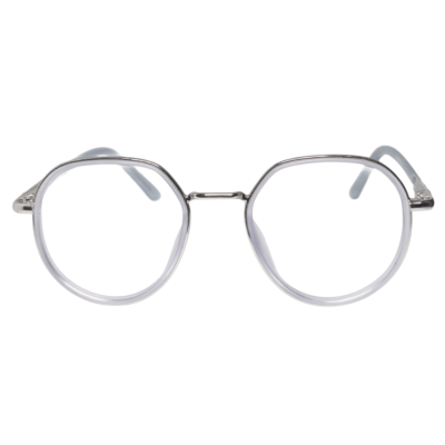 Aurelio Round Geometric Metal Eyeglasses