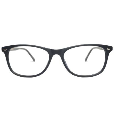 Black Soft Rectangular Full Rim Carbon Fiber Eyeglasses