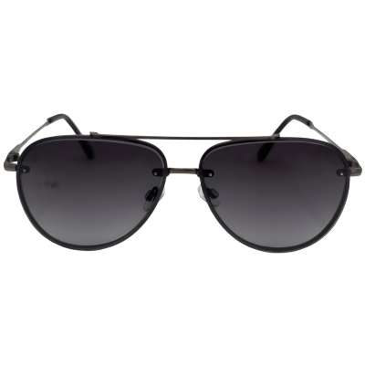 Black Gradient Full-Rim Aviator Sunglasses