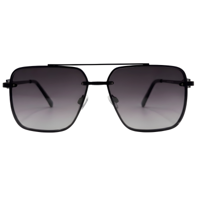 Black Grey Gradient Braided Navigator Sunglasses