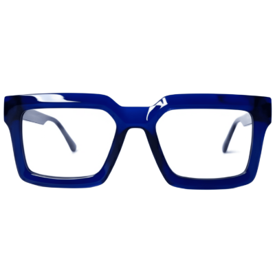 Blue Square Acetate Eyewear Frame for All Genders – Trendy Style