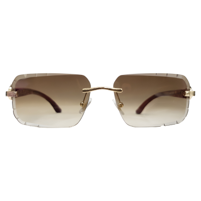 Bordeaux Crest Rimless Sunglasses