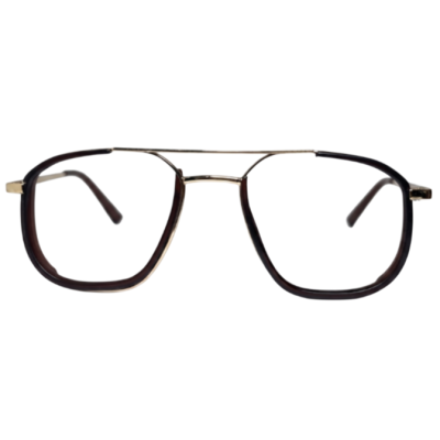 Hexagonal Double Bridge Aviator Combination Eyeglasses