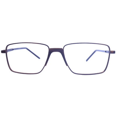 Brown Metallic Rectangular Full Rim Eyewear