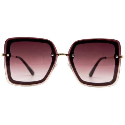 Burgundy Gradient Oversized Square Sunglasses