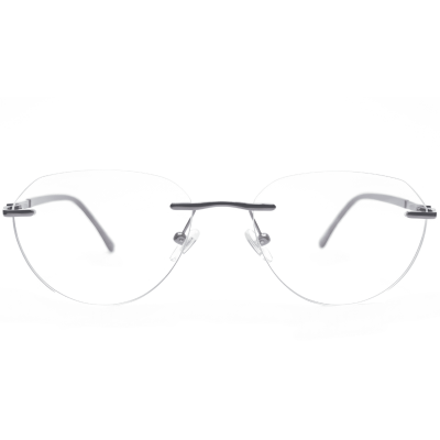 Butterfly-Shaped Rimless Glasses for Women - Golden, Pink, and Grey