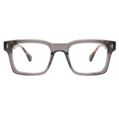 Grey Transparent Square Acetate Eyeglasses for Men & Women