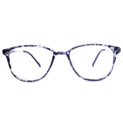 Transparent Black Square-Oval Full Rim Metallic Sheet Eyewear