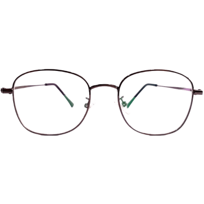 FlexLite Slim Round Full-Rim Eyewear – Grey Monel Frame with Side-Bend Temples
