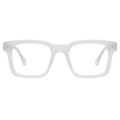 Frosted Clear Square Acetate Eyeglasses for Men & Women
