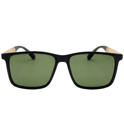 Golden Rim Square Sunglasses