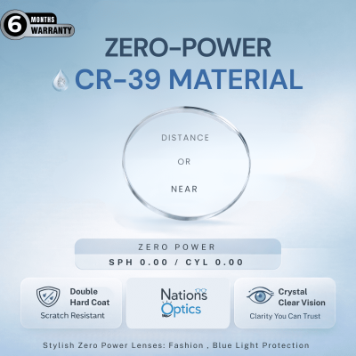 Nations Optics Zero Power – CR39 Lenses