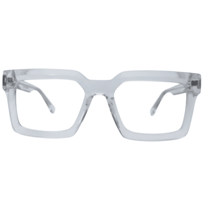 Light Steel Blue Square Acetate Eyewear Frame for All Genders – Sleek Design